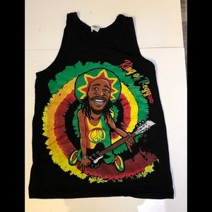 t tank top king of reggae sz M .